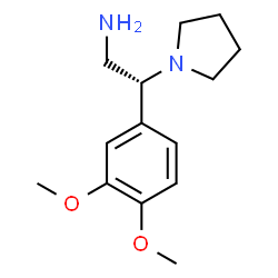 ChemSpider 2D Image | (2R)-2-(3,4-Dimethoxyphenyl)-2-(1-pyrrolidinyl)ethanamine | C14H22N2O2