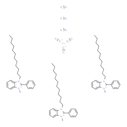ChemSpider 2D Image | 1-Dodecyl-3-methyl-2-phenyl-1H-benzimidazol-3-ium iron(3+) cyanide (3:1:6) | C84H111FeN12