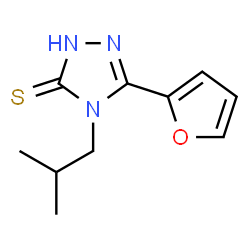 ChemSpider 2D Image | 5-(2-Furyl)-4-isobutyl-2,4-dihydro-3H-1,2,4-triazole-3-thione | C10H13N3OS