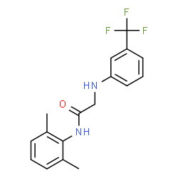 ChemSpider 2D Image | N-(2,6-Dimethylphenyl)-N~2~-[3-(trifluoromethyl)phenyl]glycinamide | C17H17F3N2O