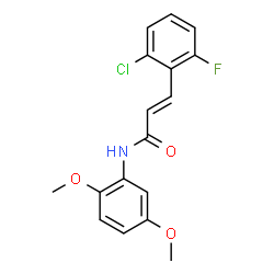 ChemSpider 2D Image | (2E)-3-(2-Chloro-6-fluorophenyl)-N-(2,5-dimethoxyphenyl)acrylamide | C17H15ClFNO3