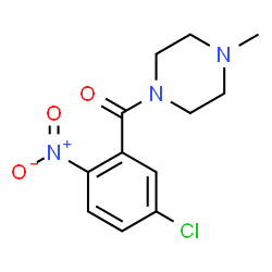 ChemSpider 2D Image | 1-[(5-chloro-2-nitrophenyl)carbonyl]-4-methylpiperazine | C12H14ClN3O3