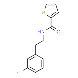 ChemSpider 2D Image | N-[2-(3-Chlorophenyl)ethyl]-2-thiophenecarboxamide | C13H12ClNOS