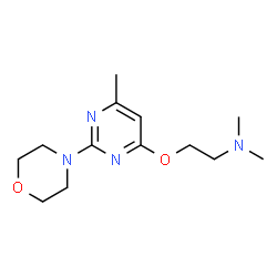 ChemSpider 2D Image | N,N-Dimethyl-2-{[6-methyl-2-(4-morpholinyl)-4-pyrimidinyl]oxy}ethanamine | C13H22N4O2