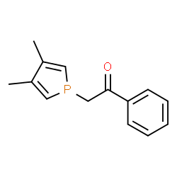 ChemSpider 2D Image | 2-(3,4-Dimethyl-1H-phosphol-1-yl)-1-phenylethanone | C14H15OP