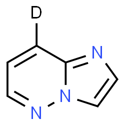 ChemSpider 2D Image | (8-~2~H)Imidazo[1,2-b]pyridazine | C6H4DN3