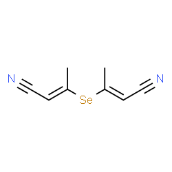 ChemSpider 2D Image | (2E,2'E)-3,3'-Selanylbis(2-butenenitrile) | C8H8N2Se