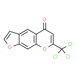 ChemSpider 2D Image | 7-(Trichloromethyl)-5H-furo[3,2-g]chromen-5-one | C12H5Cl3O3