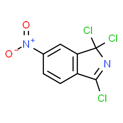 ChemSpider 2D Image | 1,1,3-Trichloro-6-nitro-1H-isoindole | C8H3Cl3N2O2