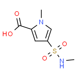 ChemSpider 2D Image | 1-Methyl-4-(methylsulfamoyl)-1H-pyrrole-2-carboxylic acid | C7H10N2O4S