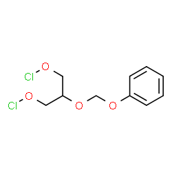 ChemSpider 2D Image | 2-(Phenoxymethoxy)-1,3-propanediyl dihypochlorite | C10H12Cl2O4