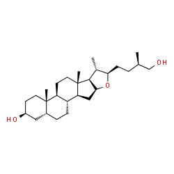 ChemSpider 2D Image | (3beta,5beta,22R,25R)-Furostan-3,26-diol | C27H46O3