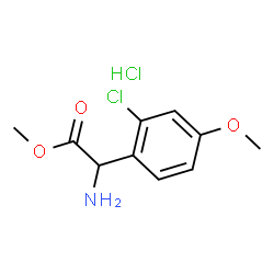 ChemSpider 2D Image | Methyl amino(2-chloro-4-methoxyphenyl)acetate hydrochloride (1:1) | C10H13Cl2NO3