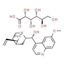 ChemSpider 2D Image | (8alpha,9R)-6'-Methoxycinchonan-9-ol - D-gluconic acid (1:1) | C26H36N2O9