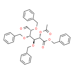 ChemSpider 2D Image | Benzyl 5-O-acetyl-2,3,4-tri-O-benzyl-D-glucuronate | C36H36O8
