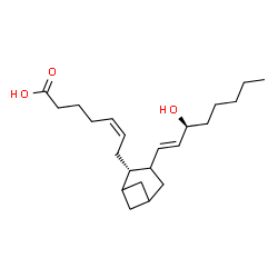 ChemSpider 2D Image | (5Z)-7-{(2S)-3-[(1E,3S)-3-Hydroxy-1-octen-1-yl]bicyclo[3.1.1]hept-2-yl}-5-heptenoic acid | C22H36O3