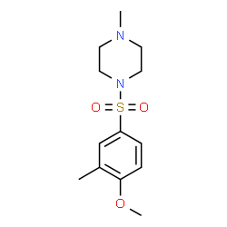 ChemSpider 2D Image | 1-[(4-Methoxy-3-methylphenyl)sulfonyl]-4-methylpiperazine | C13H20N2O3S