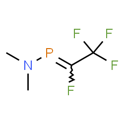 ChemSpider 2D Image | N,N-Dimethyl-P-[(1Z)-tetrafluoroethylidene]phosphinous amide | C4H6F4NP