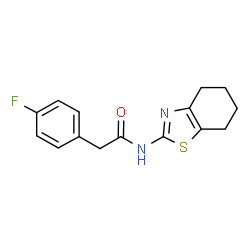 ChemSpider 2D Image | 2-(4-Fluorophenyl)-N-(4,5,6,7-tetrahydro-1,3-benzothiazol-2-yl)acetamide | C15H15FN2OS
