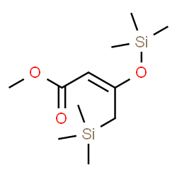 ChemSpider 2D Image | Methyl (2E)-4-(trimethylsilyl)-3-[(trimethylsilyl)oxy]-2-butenoate | C11H24O3Si2
