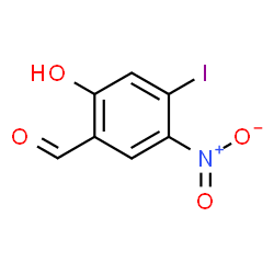 ChemSpider 2D Image | 2-Hydroxy-4-iodo-5-nitrobenzaldehyde | C7H4INO4