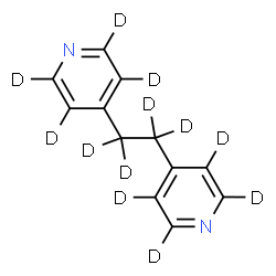 ChemSpider 2D Image | 4,4'-(~2~H_4_)-1,2-Ethanediyldi(~2~H_4_)pyridine | C12D12N2