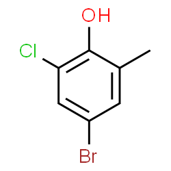 ChemSpider 2D Image | 4-Bromo-6-chloro-2-cresol | C7H6BrClO