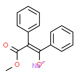 ChemSpider 2D Image | Sodium (1Z)-3-methoxy-3-oxo-1,2-diphenyl-1-propen-1-olate | C16H13NaO3