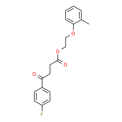 ChemSpider 2D Image | 2-(2-Methylphenoxy)ethyl 4-(4-fluorophenyl)-4-oxobutanoate | C19H19FO4
