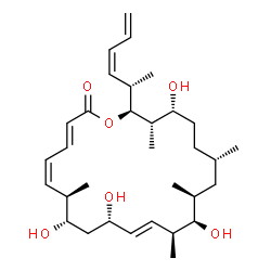 ChemSpider 2D Image | (3E,5Z,7R,8S,10S,11E,13S,14R,15S,17S,20R,21S,22S)-22-[(2S,3Z)-3,5-Hexadien-2-yl]-8,10,14,20-tetrahydroxy-7,13,15,17,21-pentamethyloxacyclodocosa-3,5,11-trien-2-one | C32H52O6