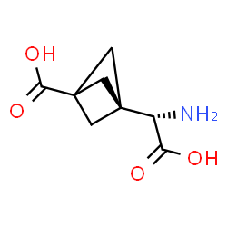 ChemSpider 2D Image | 3-[(S)-Amino(carboxy)methyl]bicyclo[1.1.1]pentane-1-carboxylic acid | C8H11NO4