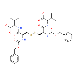 ChemSpider 2D Image | (5R,10S,13S)-10-{[(Benzyloxy)carbonyl]amino}-5-{[(1S)-1-carboxy-2-methylpropyl]carbamoyl}-13-isopropyl-3,11-dioxo-1-phenyl-2-oxa-7,8-dithia-4,12-diazatetradecan-14-oic acid (non-preferred name) | C32H42N4O10S2