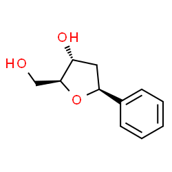 ChemSpider 2D Image | (5S)-2,5-Anhydro-4-deoxy-5-phenyl-D-erythro-pentitol | C11H14O3