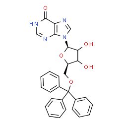 ChemSpider 2D Image | 9-(5-O-Trityl-beta-D-glycero-pentofuranosyl)-1,9-dihydro-6H-purin-6-one | C29H26N4O5