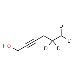 ChemSpider 2D Image | (5,5,6,6-~2~H_4_)-2-Hexyn-1-ol | C6H6D4O