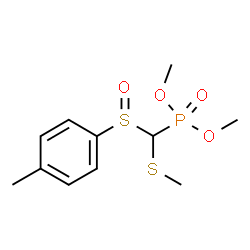 ChemSpider 2D Image | Dimethyl {[(4-methylphenyl)sulfinyl](methylsulfanyl)methyl}phosphonate | C11H17O4PS2