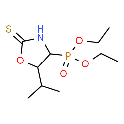 ChemSpider 2D Image | Diethyl (5-isopropyl-2-thioxo-1,3-oxazolidin-4-yl)phosphonate | C10H20NO4PS
