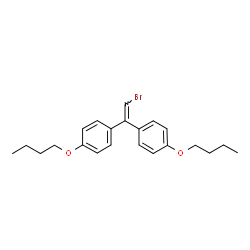 ChemSpider 2D Image | 1,1'-(2-Bromo-1,1-ethenediyl)bis(4-butoxybenzene) | C22H27BrO2