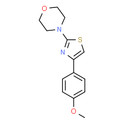 ChemSpider 2D Image | 4-[4-(4-Methoxy-phenyl)-thiazol-2-yl]-morpholine | C14H16N2O2S