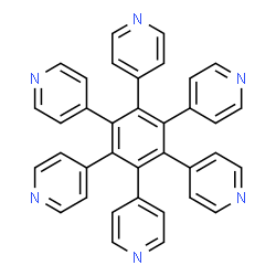 ChemSpider 2D Image | 4,4',4'',4''',4'''',4'''''-Benzene-1,2,3,4,5,6-hexaylhexapyridine | C36H24N6