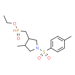 ChemSpider 2D Image | Ethyl ({4-methyl-1-[(4-methylphenyl)sulfonyl]-3-pyrrolidinyl}methyl)phosphinate | C15H24NO4PS