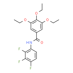 ChemSpider 2D Image | 3,4,5-Triethoxy-N-(2,3,4-trifluorophenyl)benzamide | C19H20F3NO4