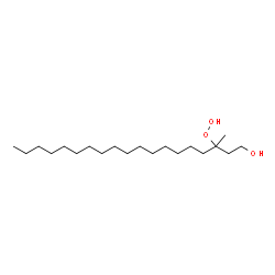 ChemSpider 2D Image | 3-Hydroperoxy-3-methyl-1-nonadecanol | C20H42O3