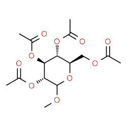 ChemSpider 2D Image | Methyl 2,3,4,6-tetra-O-acetyl-D-glucopyranoside | C15H22O10