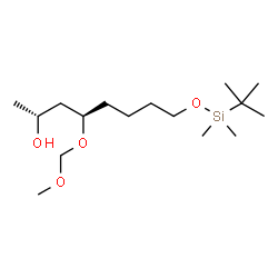 ChemSpider 2D Image | (2R,4R)-8-{[Dimethyl(2-methyl-2-propanyl)silyl]oxy}-4-(methoxymethoxy)-2-octanol | C16H36O4Si