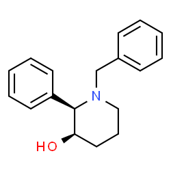 ChemSpider 2D Image | (2R,3R)-1-Benzyl-2-phenyl-3-piperidinol | C18H21NO