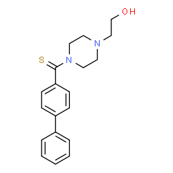 ChemSpider 2D Image | 4-Biphenylyl[4-(2-hydroxyethyl)-1-piperazinyl]methanethione | C19H22N2OS