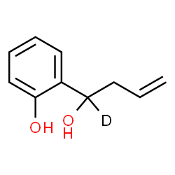 ChemSpider 2D Image | 2-[1-Hydroxy(1-~2~H)-3-buten-1-yl]phenol | C10H11DO2