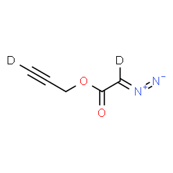 ChemSpider 2D Image | (3-~2~H)-2-Propyn-1-yl diazo(~2~H)acetate | C5H2D2N2O2