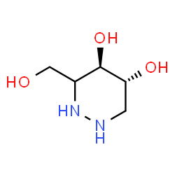 ChemSpider 2D Image | (4R,5R)-3-(Hydroxymethyl)hexahydro-4,5-pyridazinediol | C5H12N2O3